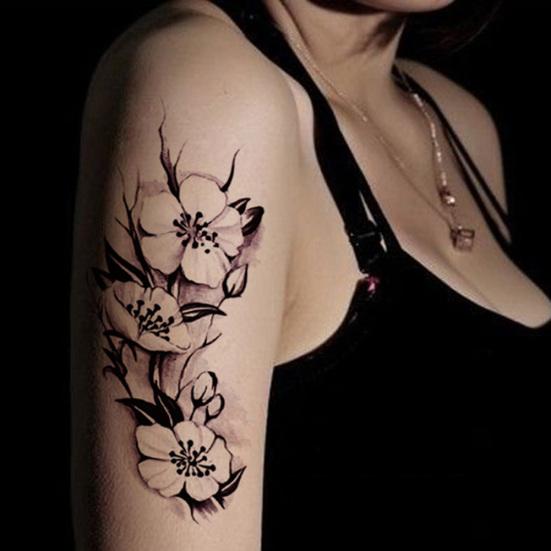 Unisex Waterproof Plum Blossom Flower Arm Leg Tattoo Sticker Temporary Body Art