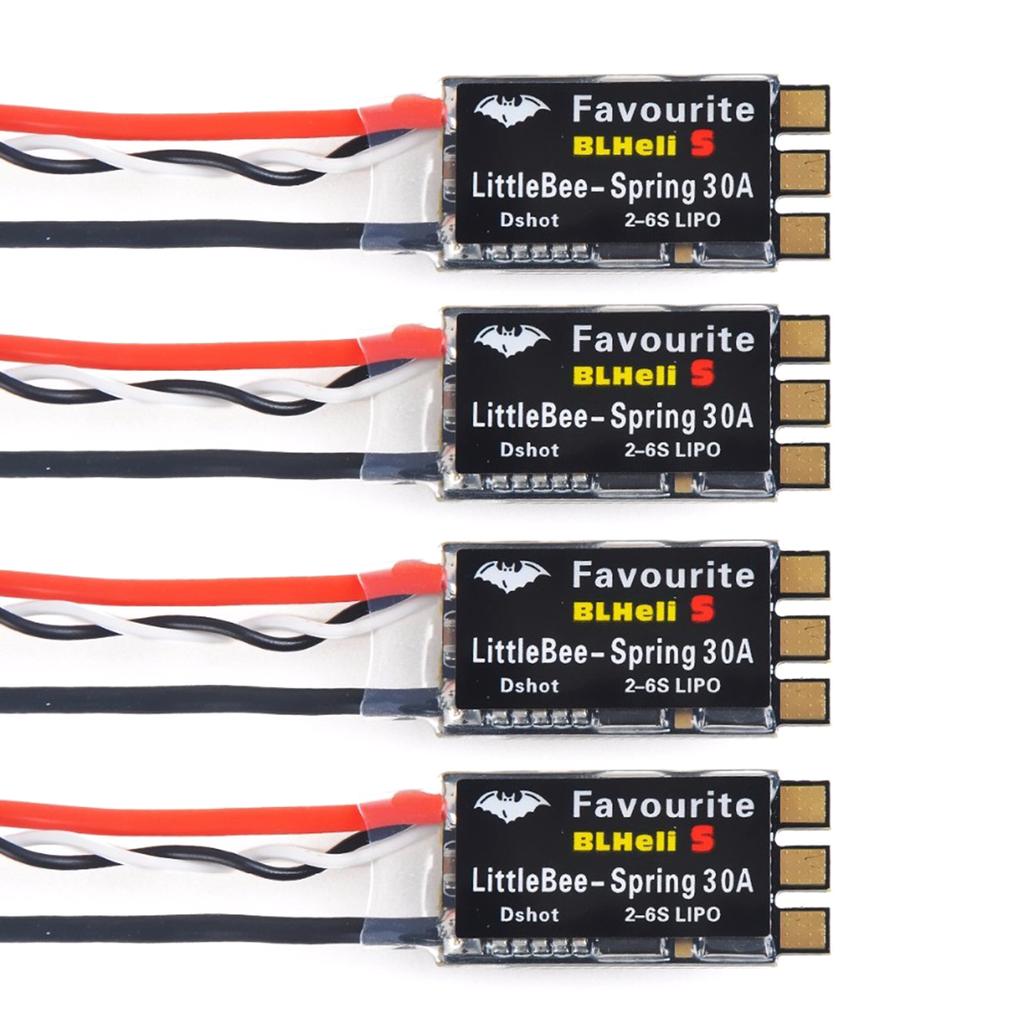 Favourite FVT LittleBee 30A Brushless ESC 4pcs BLHeli_S OPTO 2-6S Supports Mulitshot Oneshot42