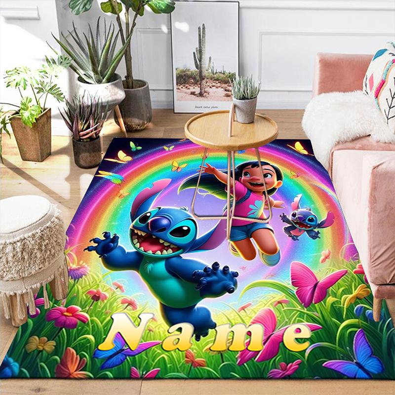 Custom 1Pc Lilo Stitch Adventure Rug Office Carpet Indoor Outdoor Entrance Doormat Nonslip Soft And Comfortable Living Room D916292