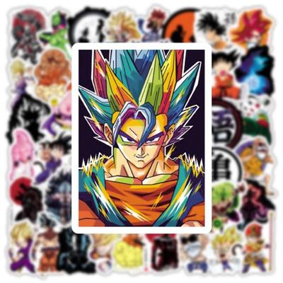 50 ks nálepek s dračí koulí Vodotěsné anime kreslené obtisky odolné proti vyblednutí bohaté prvky pro děti, hračky, skateboard na notebook
