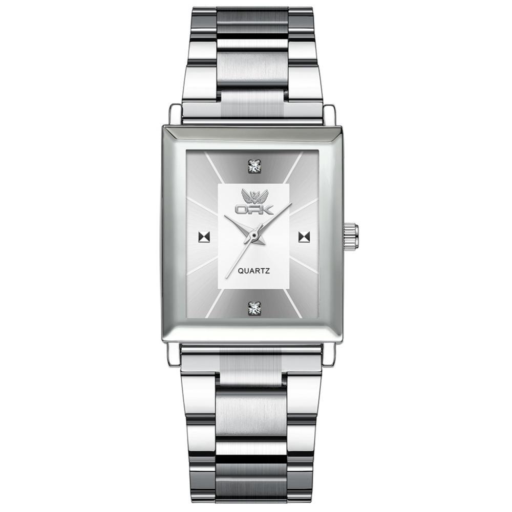 Square Men's Steel Belt Watch Business Calendar Quartz Waterproof Men's Watch