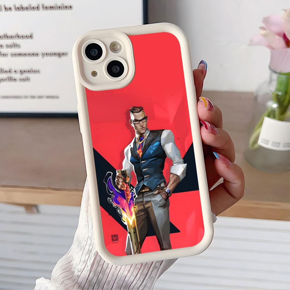 

Valo Chamber Phone Case for iPhone 17 16 15 14 13 12 11 Air Pro Max Plus White Soft TPU Shockproof Cover iPhone 12