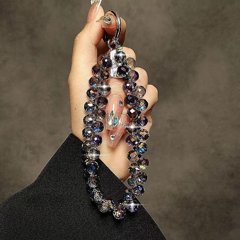 Crystal beads, hand-held chain, wrist strap, short hanging rope, phone case, keychain, bag, pendant