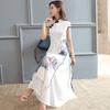Improved Cheongsam Women's Retro Chinese Landscape Painting Style Long Dress