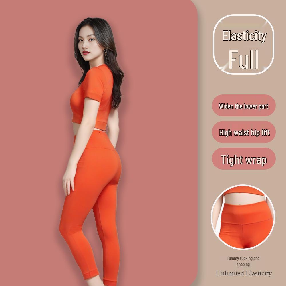 2025 Women's Quick-Dry Yoga & Running Set: Short Sleeve Suit for Hiking, Morning Runs, and Gym Workouts.