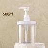 1pc 500ml/1000ml Pump Bottle Dispenser Plastic Refillable Bottles Wide Mouth Style Refillable Empty for Travel Shower Soap