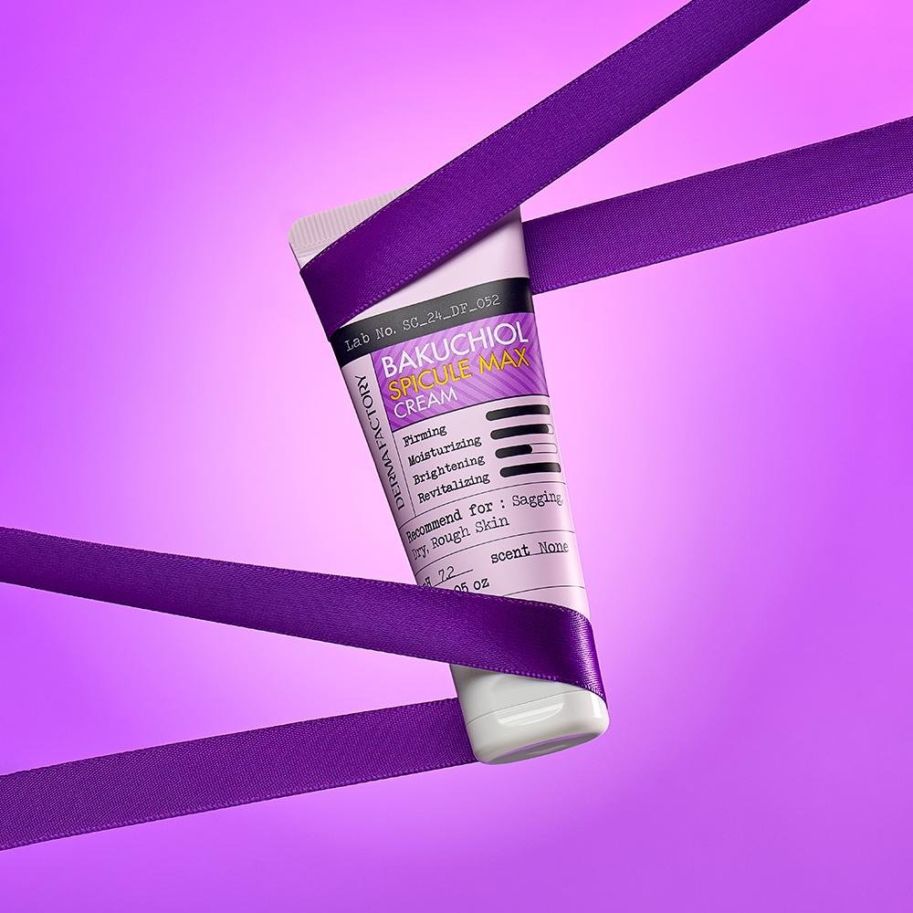 Dermafactory Spicule Max Cream 30g – High-Potency Active Spicules 20,000ppm, Bakuchiol 1%, Wrinkle Care, Firming & Moisturising, Korean
