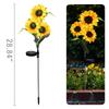 Solar Lights Outdoor Garden Decor 3 Heads Sunflower Light Waterproof Outdoor Lamp Auto ON/Off Decorative Lights for Garden Patio