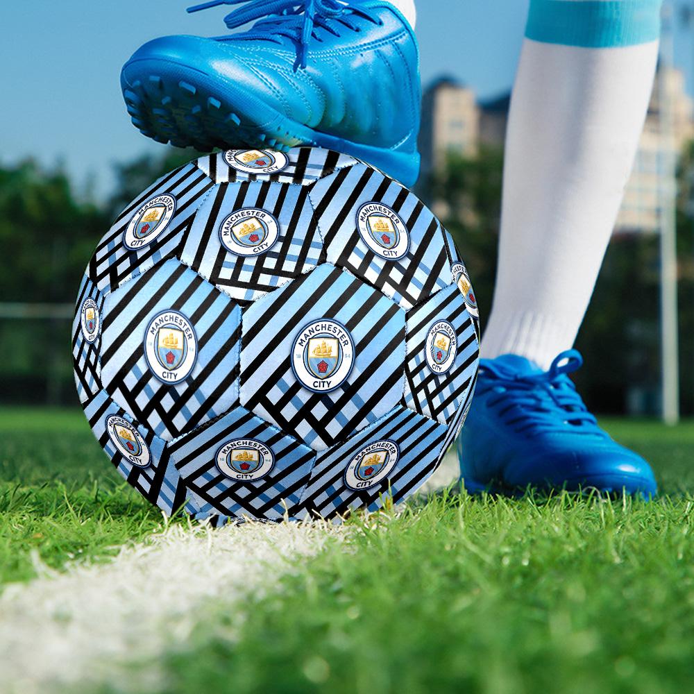 Manchester City teamSoccer Ball Colorful All Ages Machine Stitched PVC Competition Ready Durable High-Bounce