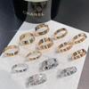 18K Rose Gold Plated Couple Rings: Starry Design, Wide & Narrow Bands, Plain & Nail Style for Men & Women