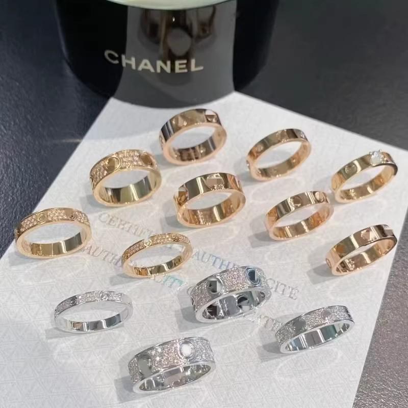 18K Rose Gold Plated Couple Rings: Starry Design, Wide & Narrow Bands, Plain & Nail Style for Men & Women