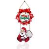 Decorative Christmas Wall Hanging Wooden Art Decoration Item for Home | Office | Living Room | Bedroom (Circle Santa)