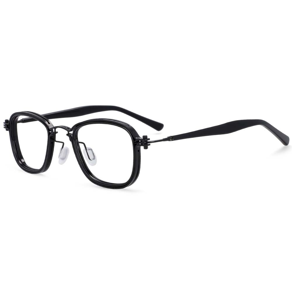 54227 Retro Steam Punk Glasses Frames Men Round Optical Eyewear Metal Spectacle Frame Computer Eyeglasse