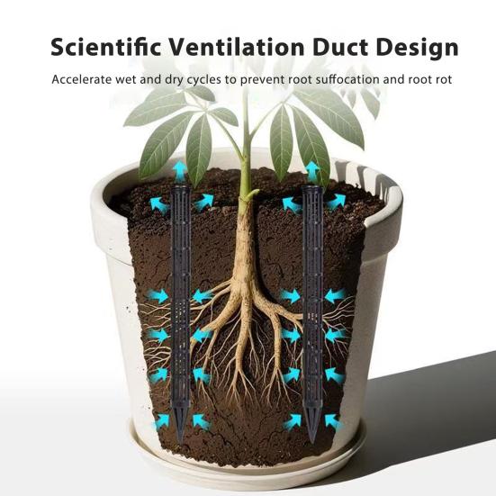 Pflanzenbelüftungsrohre Pflanzgefäßeinsatz Belüftungsrohre Wurzelfäule-Vorbeugungsrohr Verhindert Überwässerung für alle Arten von Blumentöpfen