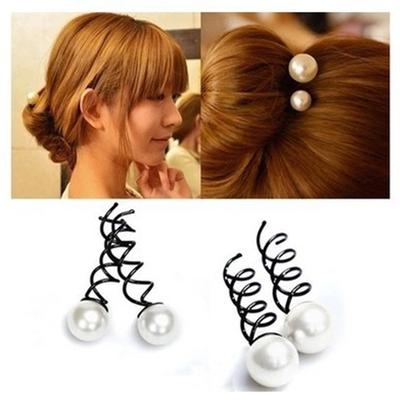 Perla Spirale Capelli Chignon Makers Pod Testa Perla Spirale Clip Rotante Per Capelli