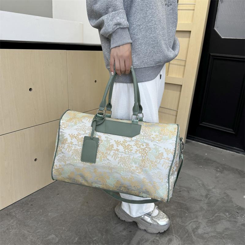 Torba podróżna w stylu chińskim, o dużej pojemności, przenośna, do przechowywania odzieży w domu, haftowana torba bagażowa