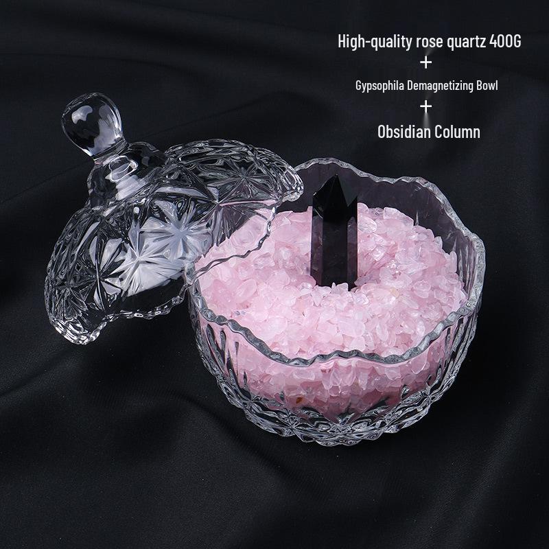 Natural White Crystal Stone Purification Bowl for Jewelry Storage
