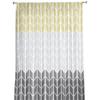 Geometric Yellow Gray Sheer Curtains For Living Room Bedroom Tulle Window Drapes For Kitchen Decoration