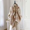 Luxury Winter Imitation Cashmere Scarf Women Design Warm Pashmina Blanket Poncho Scarves Female Shawl Thick Foulard Bufanda