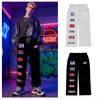 Men's Pants Gym Exercise Y2k Retro Black Grey Design Letter Printed Casual Harajuku Fashion Wide Leg Loose Sports Pants Trend