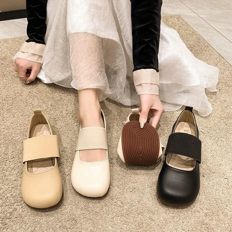 Mode Damen Ballerinas Runde Zehen Mokassins Mary Jane Schuhe für Damen Hohe Qualität Mode Koreanischer Stil Großhandel Schick Spitze Frühling 39 Schuh