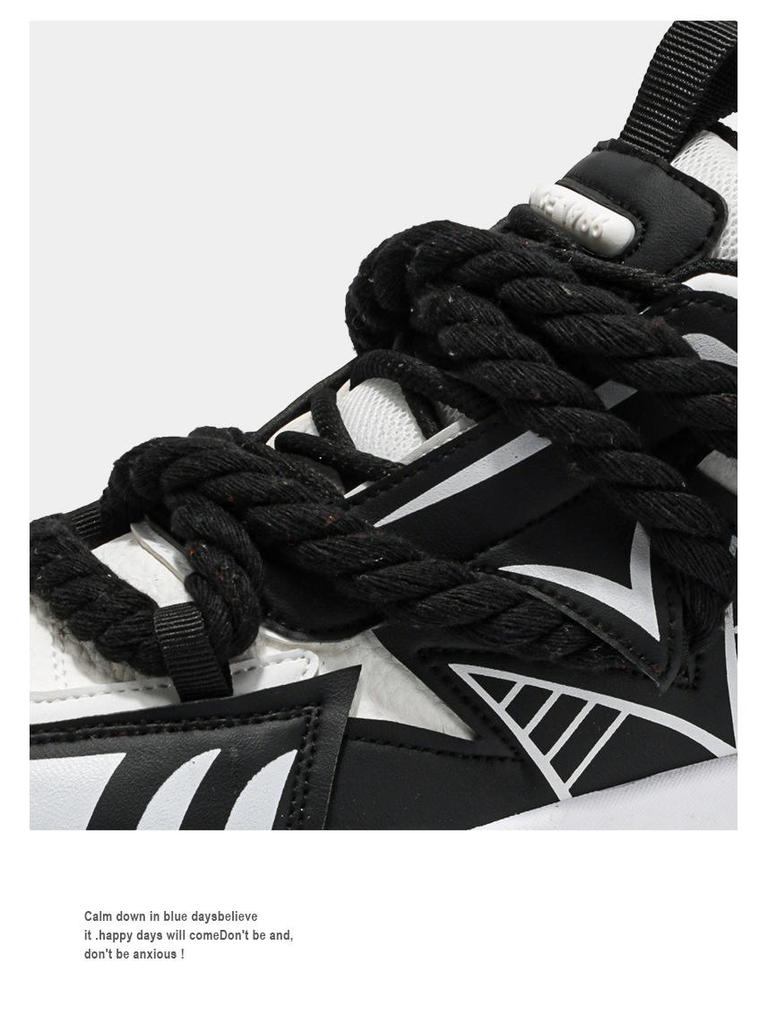 Herren Personalisierte Hanfseilriemen Sneaker - Trendige Leuchtende Farben, Lässige Slipper, Dicksohlige Jugend Sportschuhe