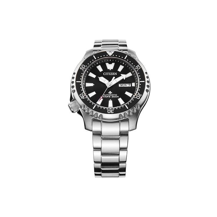 Citizen Orologio da polso da uomo/donna Ecology Drive Collection, movimento meccanico, cinturino in acciaio inossidabile, quadrante nera NY0130-83E