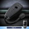 Fit For Mercedes Benz E Class W213 W205 E200 E260 E300 E320 Amg Cla Suede Fabric Genuine Leather Auto Key Fob Cover Smart Remote Housing Cover