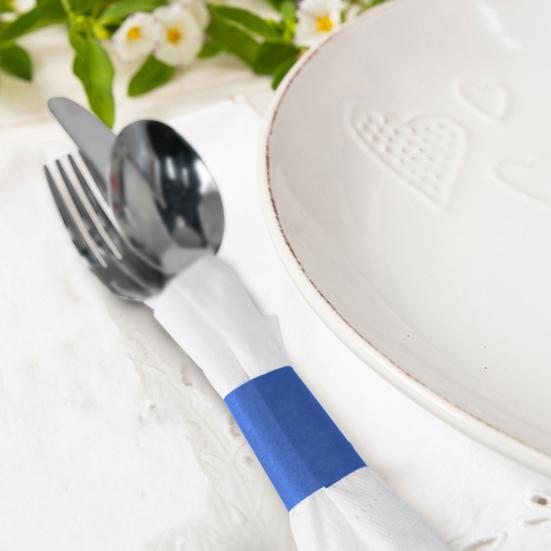 100PCS Napkin Ring Self-adhesive Strong Stickness Tightly Wraps Elegant Napkin Ring Set Home Party Supplies