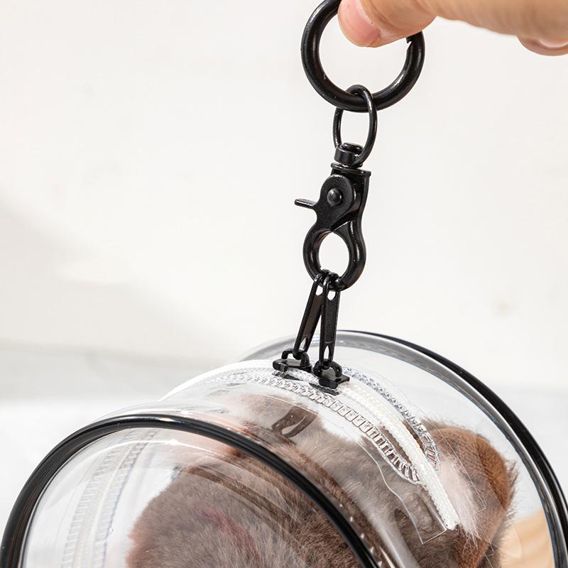 Clear Outdoor Bag For 18Cm Cartoon Plush Dolls Toys Transparent Mini Kawaii Pouch For Keychain Doll Anime Figure Storage Case