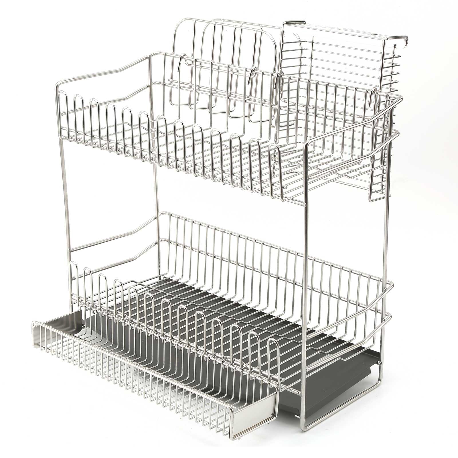 

Wallfire Блюдо Блюдо из нержавеющей стали Блюдо Блюдо Автоматическое Большое Натуральное Пространство Готовый продукт Слой Подставка для разделочной доски Подставка для палочек для еды Подставка для ножей Сушилка,