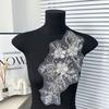 Color Beaded Lace Pair Flower, Handmade Diy Wedding Dress Collar Flower Decorative Clothing Neckline Fashion Accessories