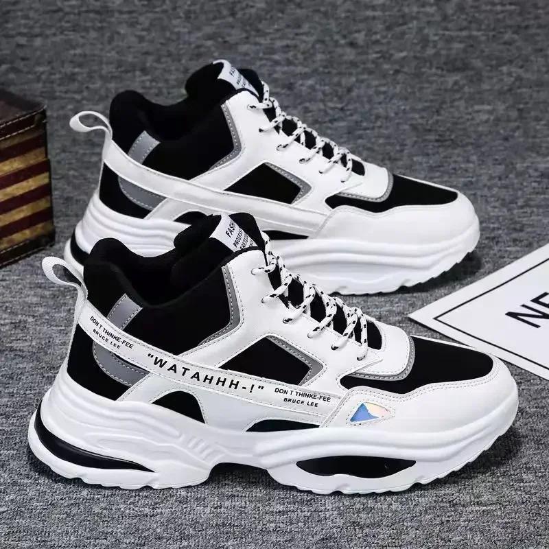 Chunky Shoes Men's Shoes White Casual Sneakers  New Fashion Casual Walking Footwear Designer Vulcanized  Para Hombres