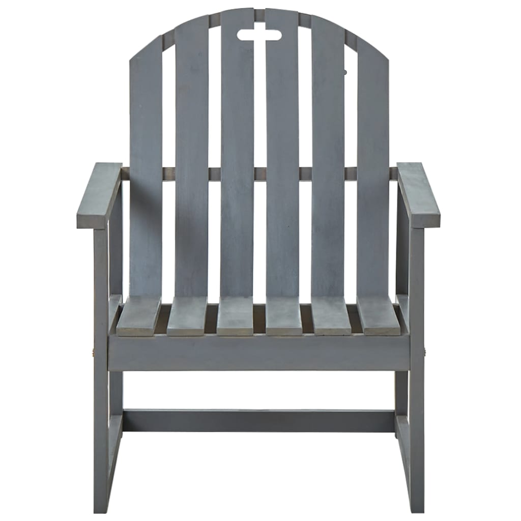 Garden Armchairs 2 pcs Grey Solid Acacia Wood