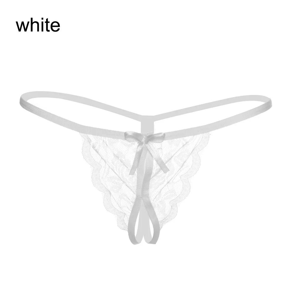 Fashion Lace Open Thongs G-string Panties Knickers Lingerie Underwear Lace Open Micro Bandage Thongs Briefs Crotchles T-back