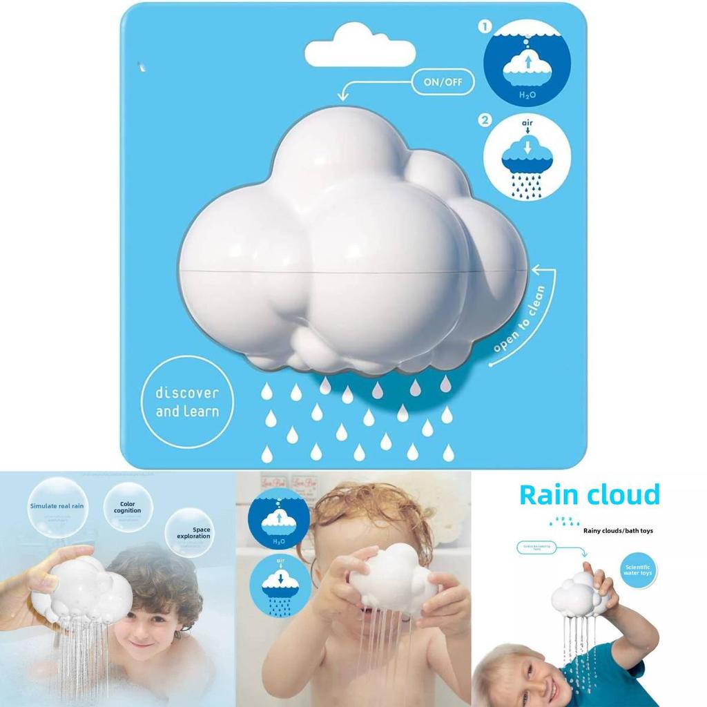 Juguete de Nube para Ducha de Bebé con Efecto de Lluvia para el Baño y Juego Sensorial