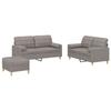VidaXL Sofa Set with Cushions 3 Pcs, Sofas with Armrests and Backrest, Furniture Set with Footrest 3201305