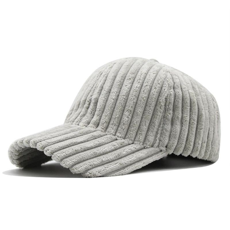 Men'S And Women'S Winter Korean Style Trendy Baseball Cap Warm Corduroy Fashionable Casual Couple'S Versatile Peaked Cap
