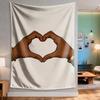 Hands forming a heart with Digital printing polyester wall tapestry suitable for use in living rooms bedrooms offices bars party