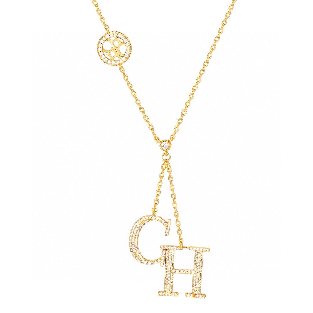 Elegant Zircon Collarbone Pendant Necklace - Light Luxury, Popular Cross-Border Design