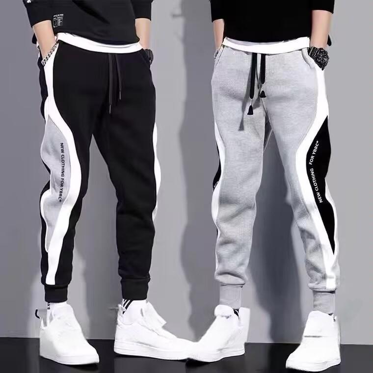 Spring Autumn Men's Sports Pants Male Loose Fitting Leggings Patchwork Running Training Casual Pants Fashion Outfit Trouser