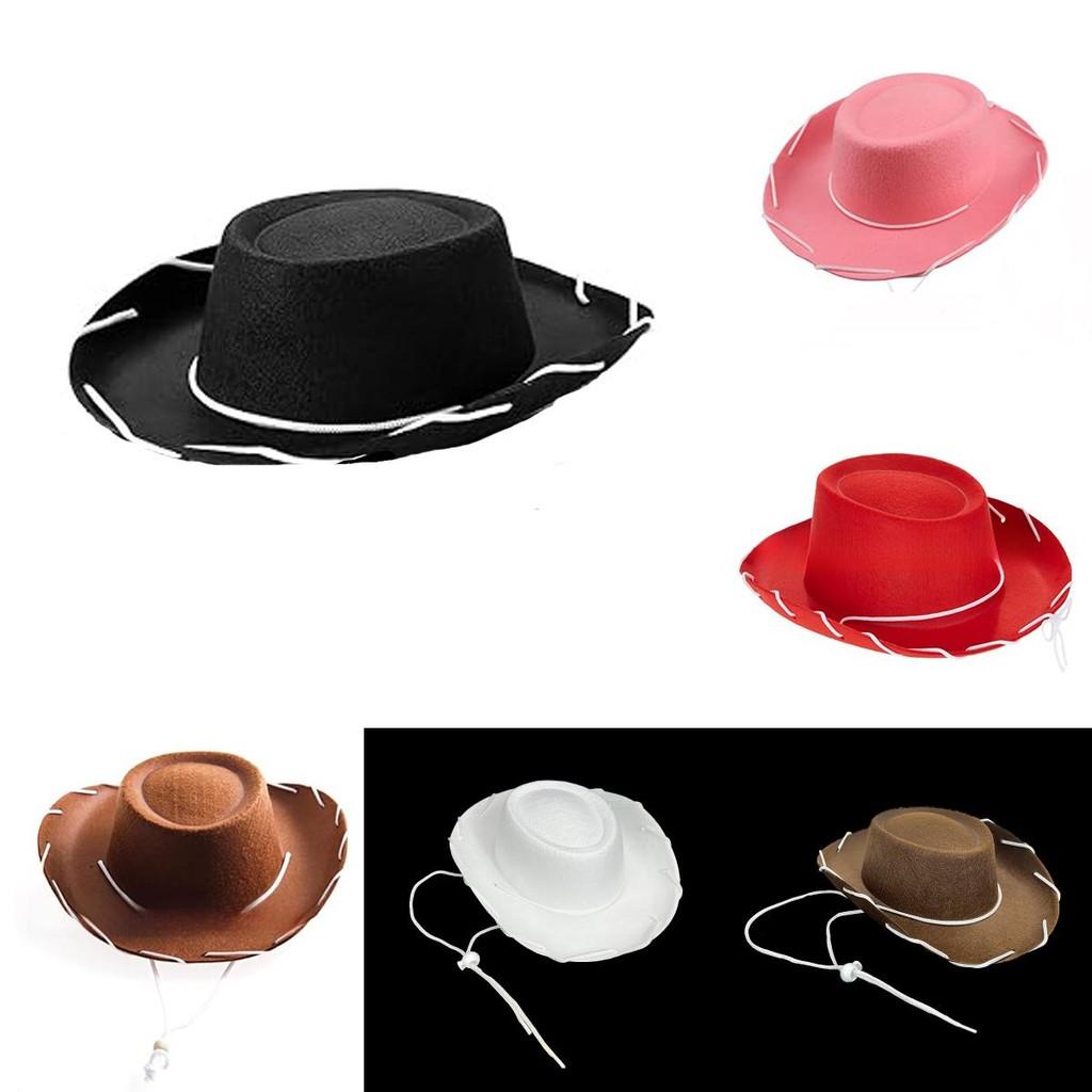 Kids Cowboy Hat With Rope Detail Fabric Costume Prop For Festive Celebrations And Play