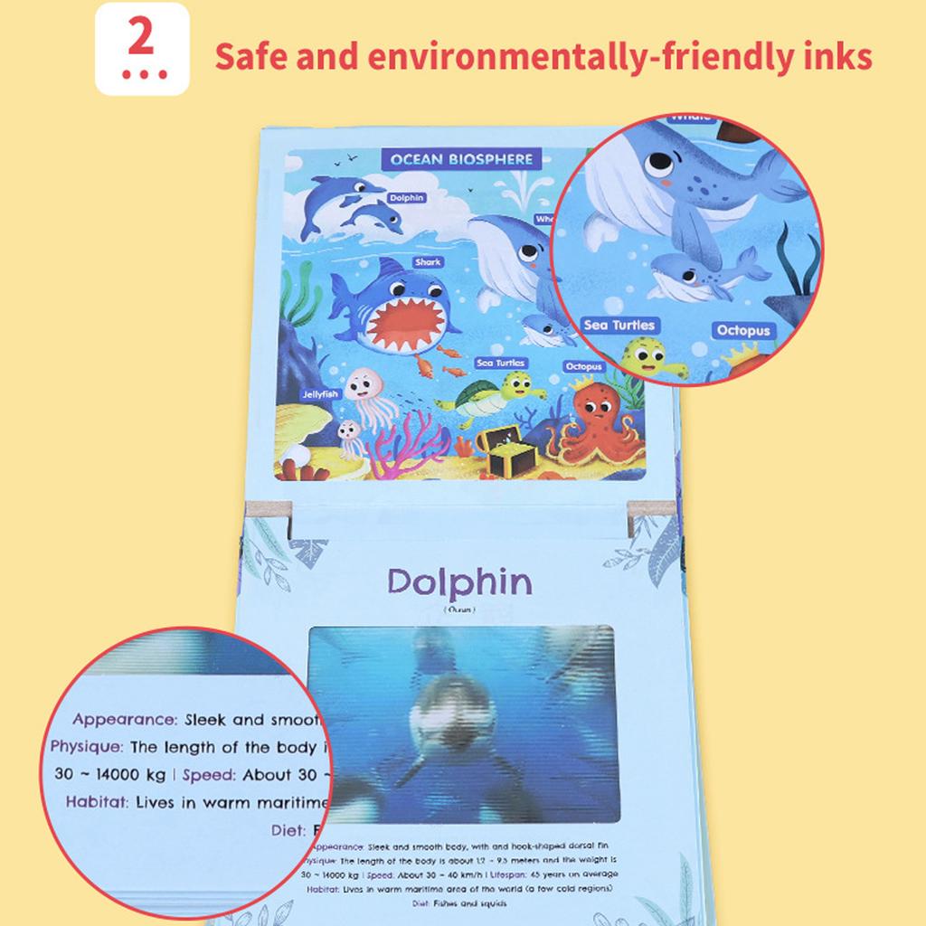 3D enzyklopädisches Buch dreidimensionale Tierkenntnis kognitive Entwicklung Kinder lesen 3D Buch