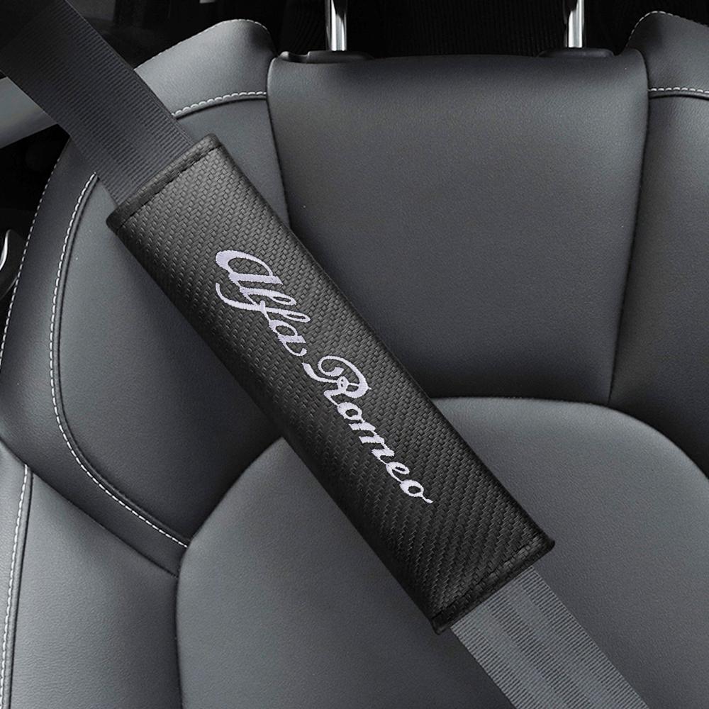 

2026 Hot Sticker Car Shoulder Cover Cushion Seat Belt Pad Seat Belt Cover For Alfa Romeo Giulia 156 MiTo Stelvio Sportiva GT Bre