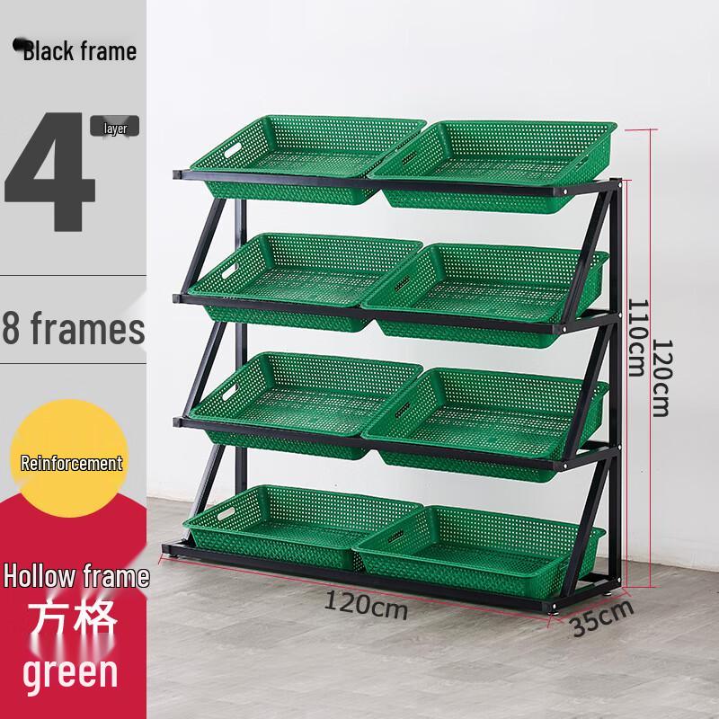 Vierstufiges Obst- und Gemüse-Aufbewahrungsregal