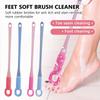 Long Handle Silicone Bath Brush - Soft Bristles for Gentle Exfoliation, Pink Color, 15 Inches
