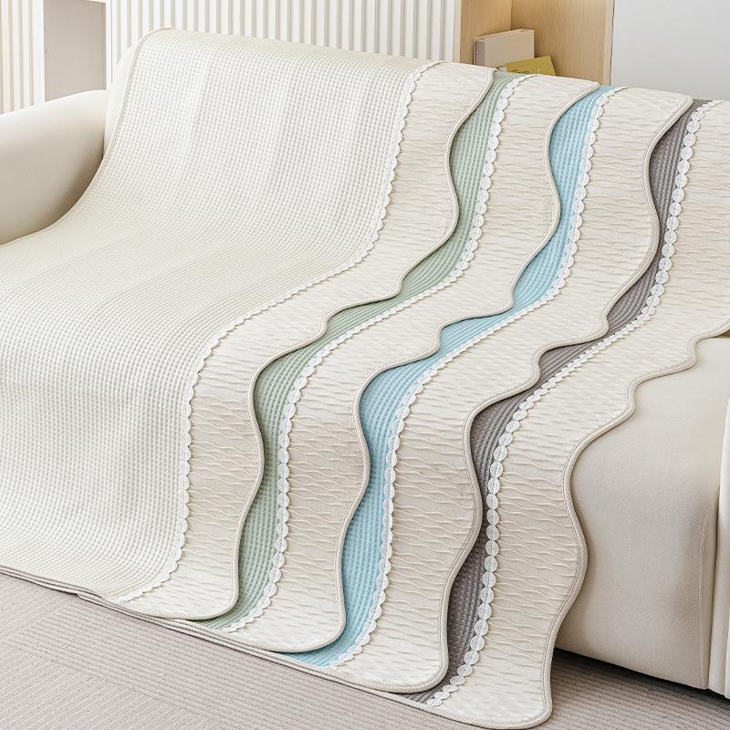 New Summer Sofa Cushion Irregular Straight Row Sofa Mat Seat Cushion Leather Sofa Cool Cover Cloth Towel