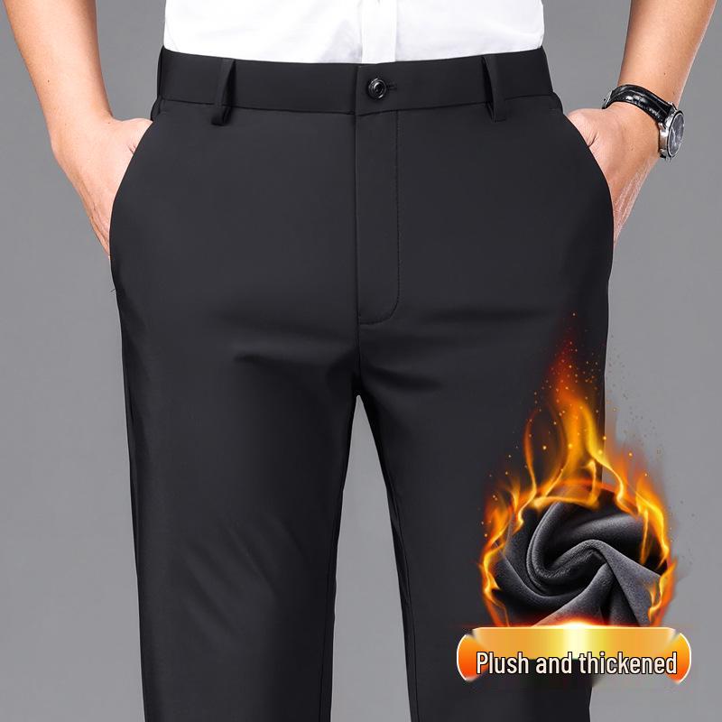 Plus Size Men's Summer Casual Pants, XL, Extra Wide, Four-Way Stretch, Straight Leg, Loose Fit, Business Slacks.