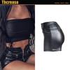 High Waist Elastic Leather Shorts - Slimming Hip Lifting Motorcycle Style Women's PU Pants