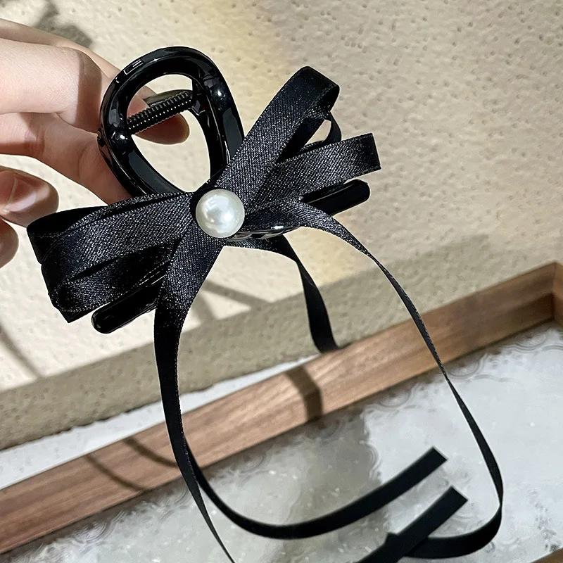 Fairy Bowknot Hair Clips Ribbon Women Ballet Art Streamer Clamp Hairpin Bow Shark Cawl Clips Girls Hair Accessories Jewelry